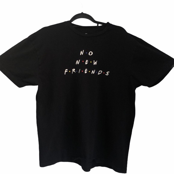 Franchise LA No New Friends T Shirt Black - Picture 1 of 7